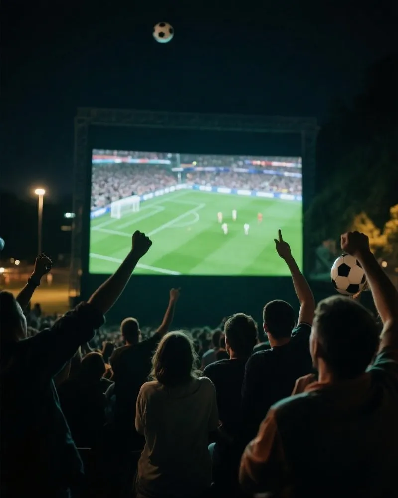 Fans watching World Cup